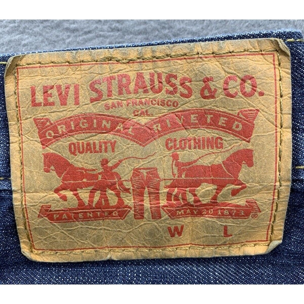 Levi's Strauss 514 Denim Jeans Men's Size 38 X 34 Blue 100% Cotton Straight Leg - Picture 2 of 16